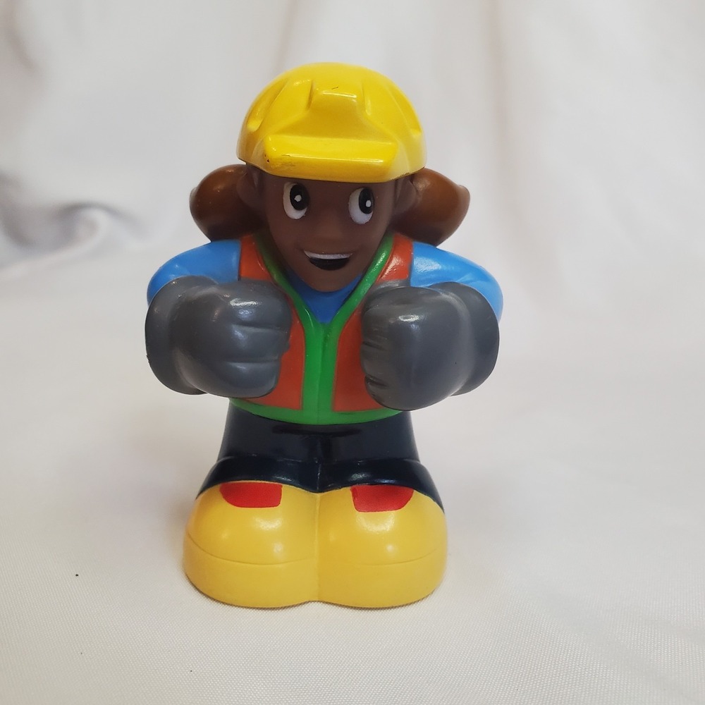 Little Tikes GIRL WOMAN Construction Worker  Small Action‎ Figures 3" Tykes